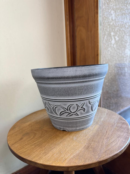 Macetero Plastico Gris Grande